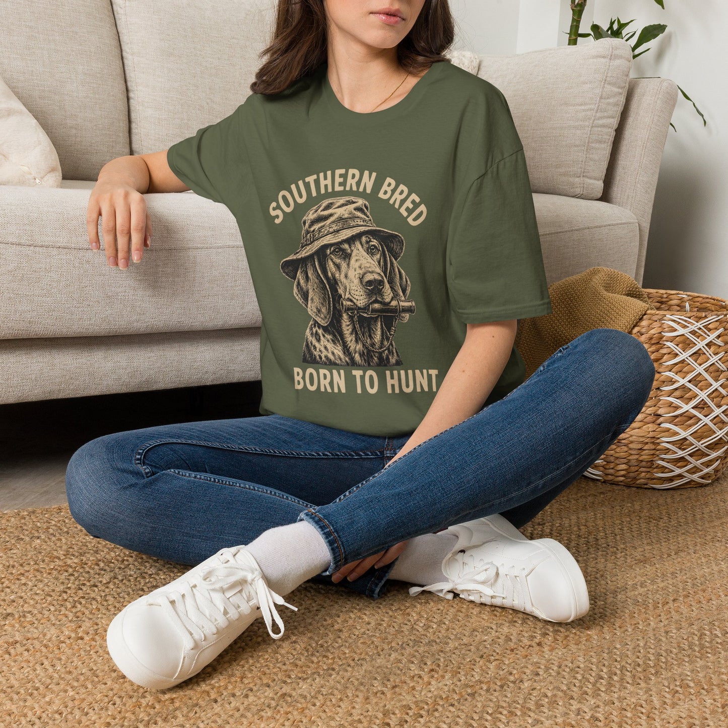 Southern Bred Born To Hunt Dog Lover T-Shirt