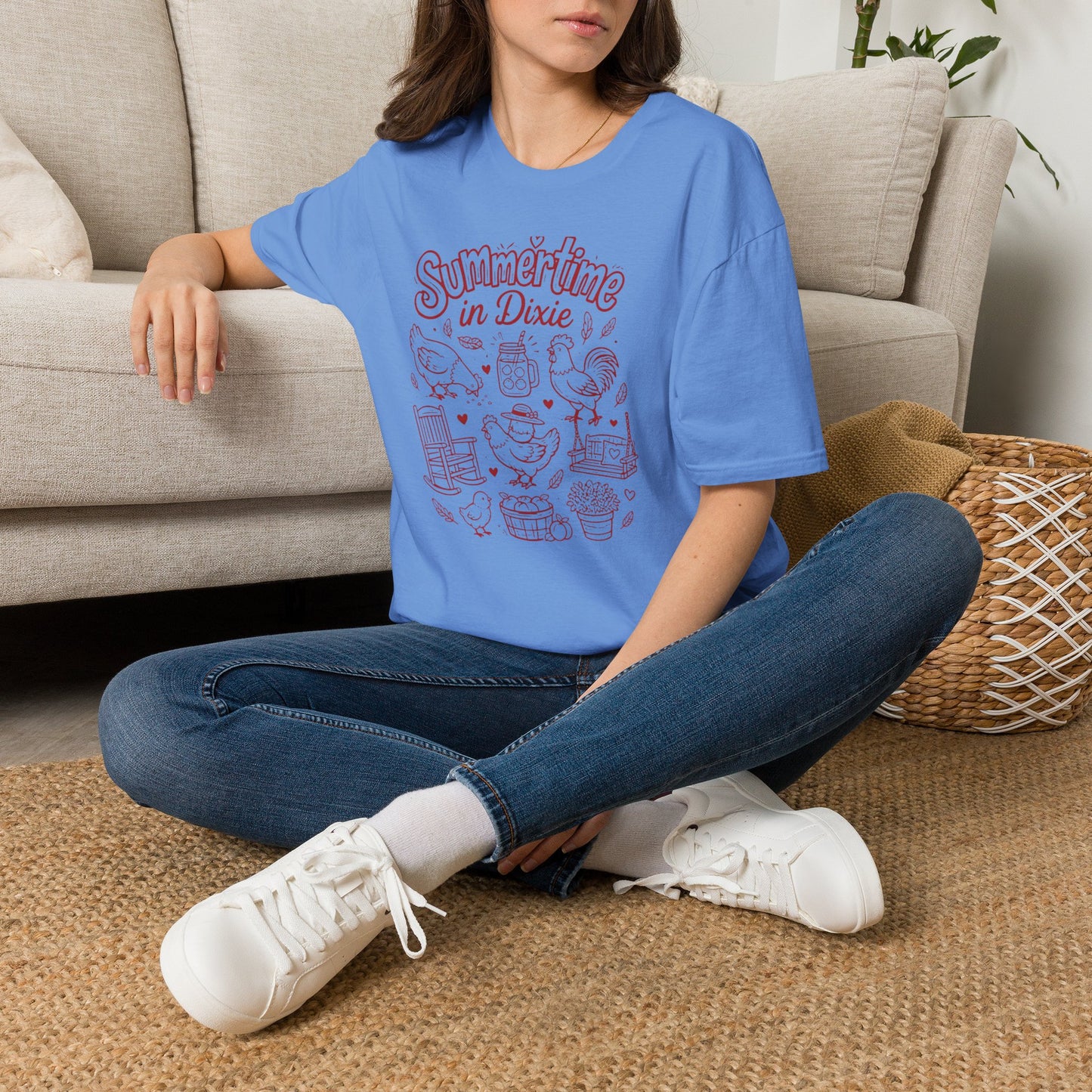 Summertime In Dixie Life With Chickens T-Shirt