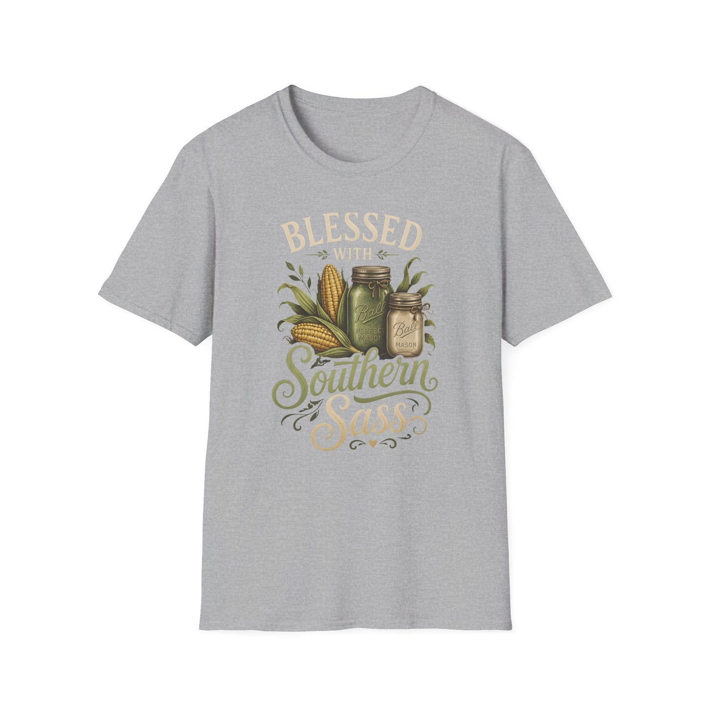 Blessed With Southern Sass Mason Jars Corn T-Shirt