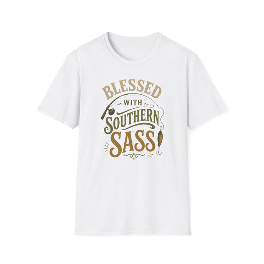 Blessed With Southern Sass Fishing Lover T-Shirt - HomeGrown South Graphic Tee (View 2)