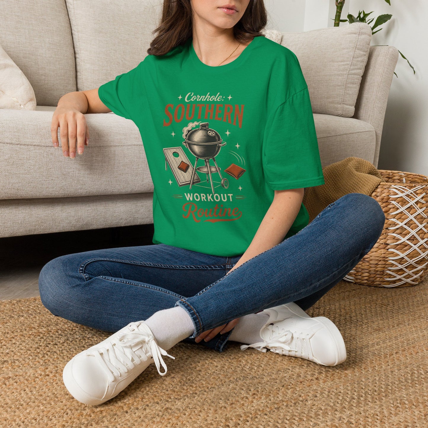 Cornhole Southern Workout Routine Fun Game T-Shirt