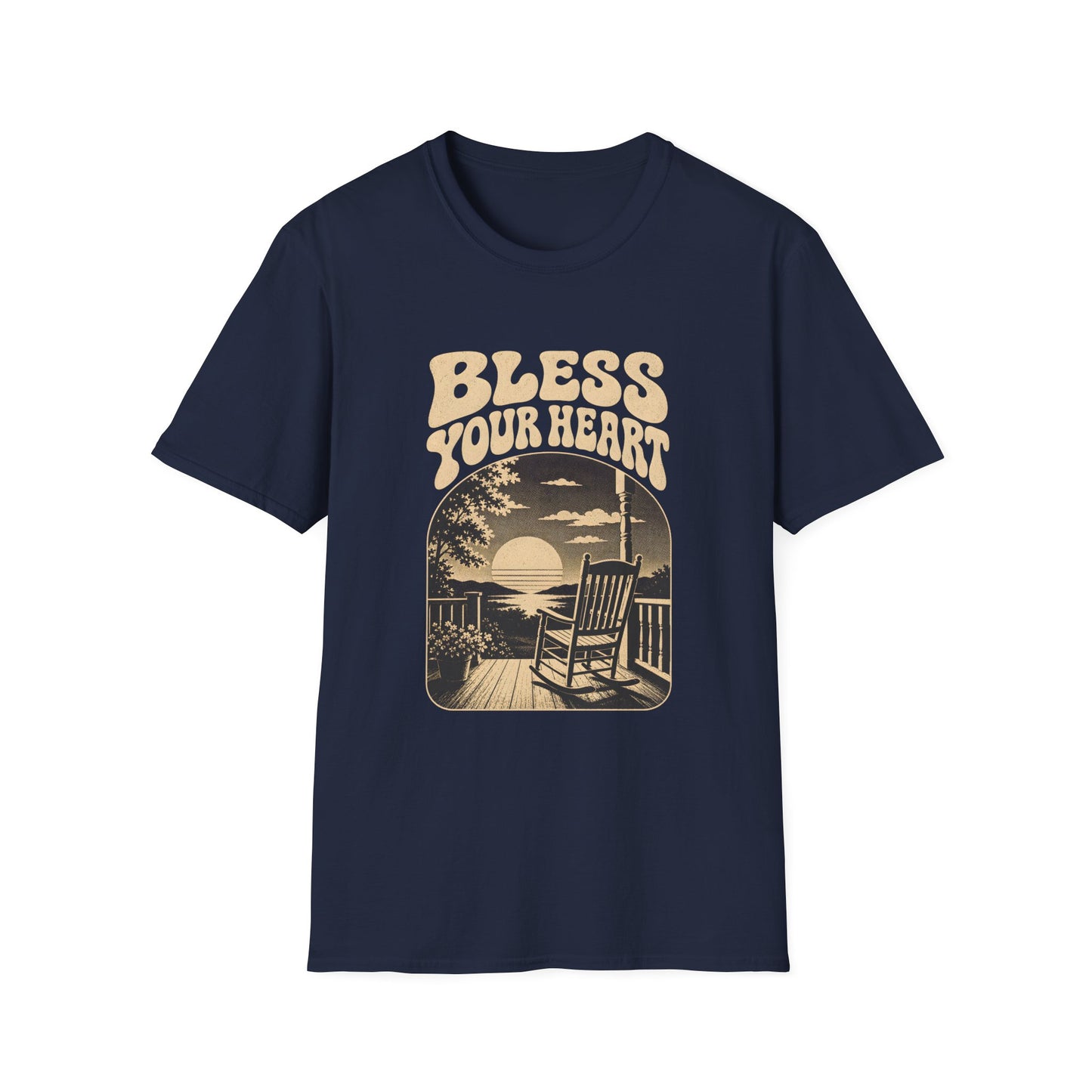 Bless Your Heart Southern Sunset Porch Graphic T-shirt