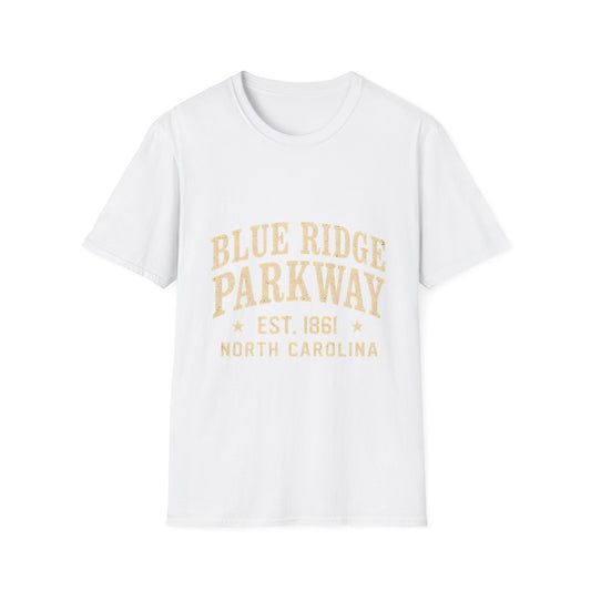Blue Ridge Parkway North Carolina Est 1861 T-Shirt - HomeGrown South Graphic Tee (View 2)