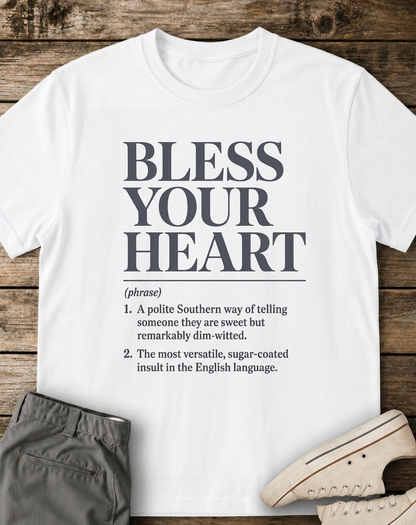 Bless Your Heart  Southern Phrase Definition T-Shirt - HomeGrown South Graphic Tee (View 1)