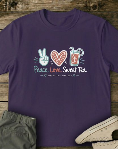 Peace, Love, Sweet Tea Graphic T-Shirt - HomeGrown South Graphic Tee (View 1)