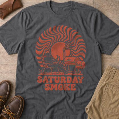Saturday Smoke BBQ Grilling Southern Style T-Shirt - HomeGrown South Graphic Tee (View 1)