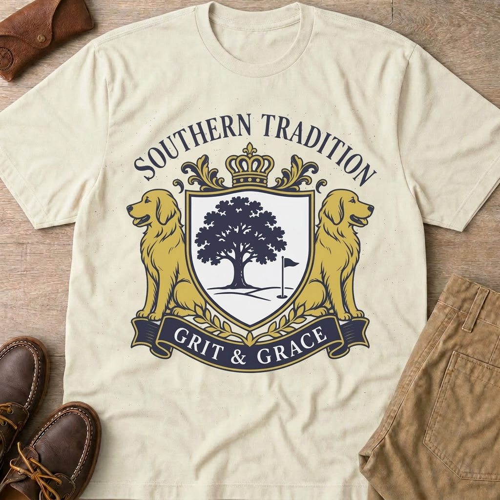 Southern Tradition Crest  Grit & Grace  Heritage T-Shirt