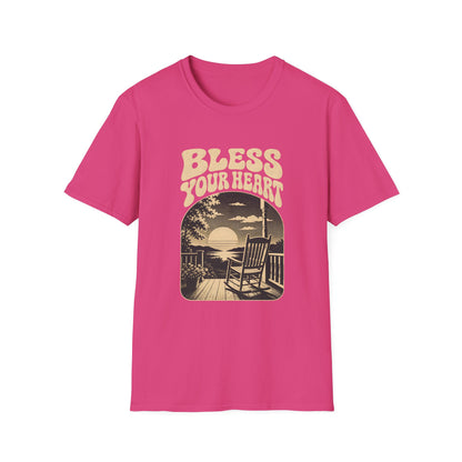 Bless Your Heart Southern Sunset Porch Graphic T-shirt