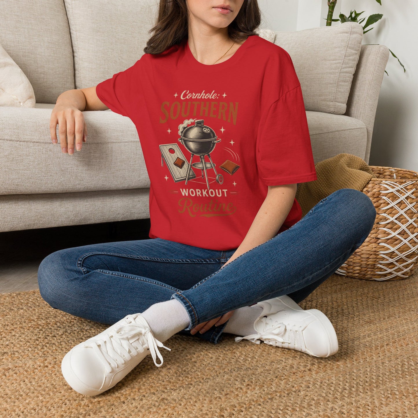 Cornhole Southern Workout Routine Fun Game T-Shirt