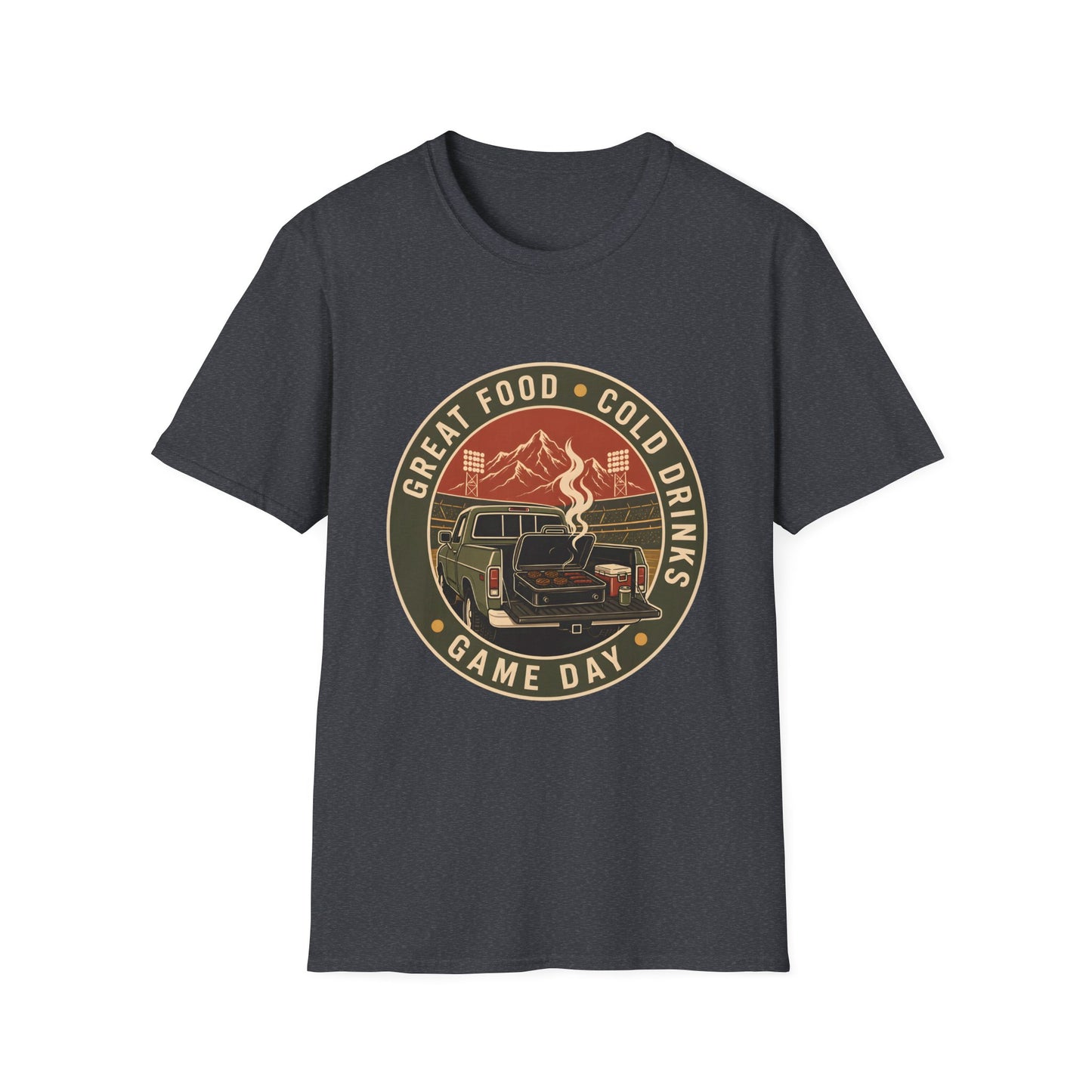 Great Food Cold Drinks Game Day Tailgate T-Shirt