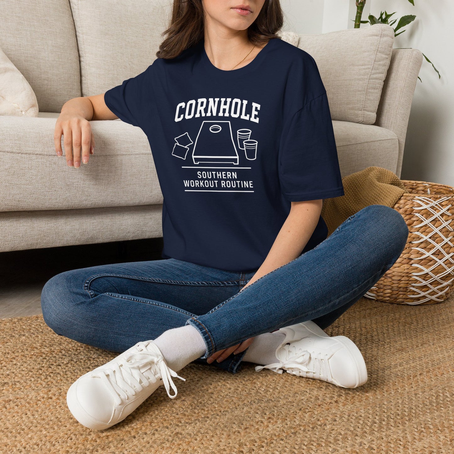 Cornhole Southern Workout Routine Game T-Shirt
