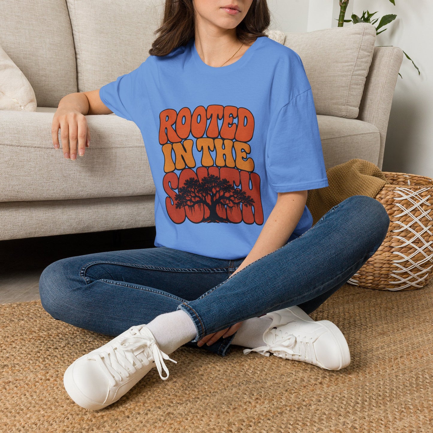 Rooted In The South Tree Silhouette T-Shirt