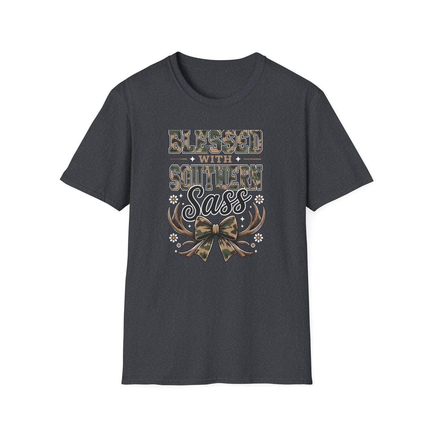 Blessed With Southern Sass Camouflage T-Shirt