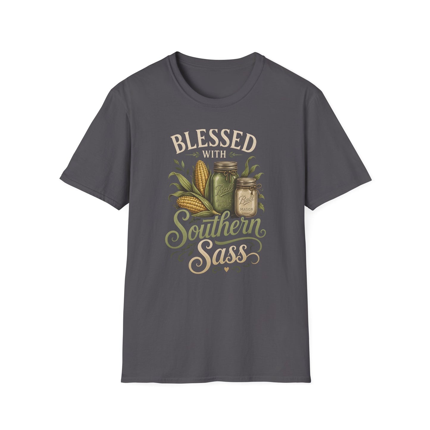 Blessed With Southern Sass Mason Jars Corn T-Shirt