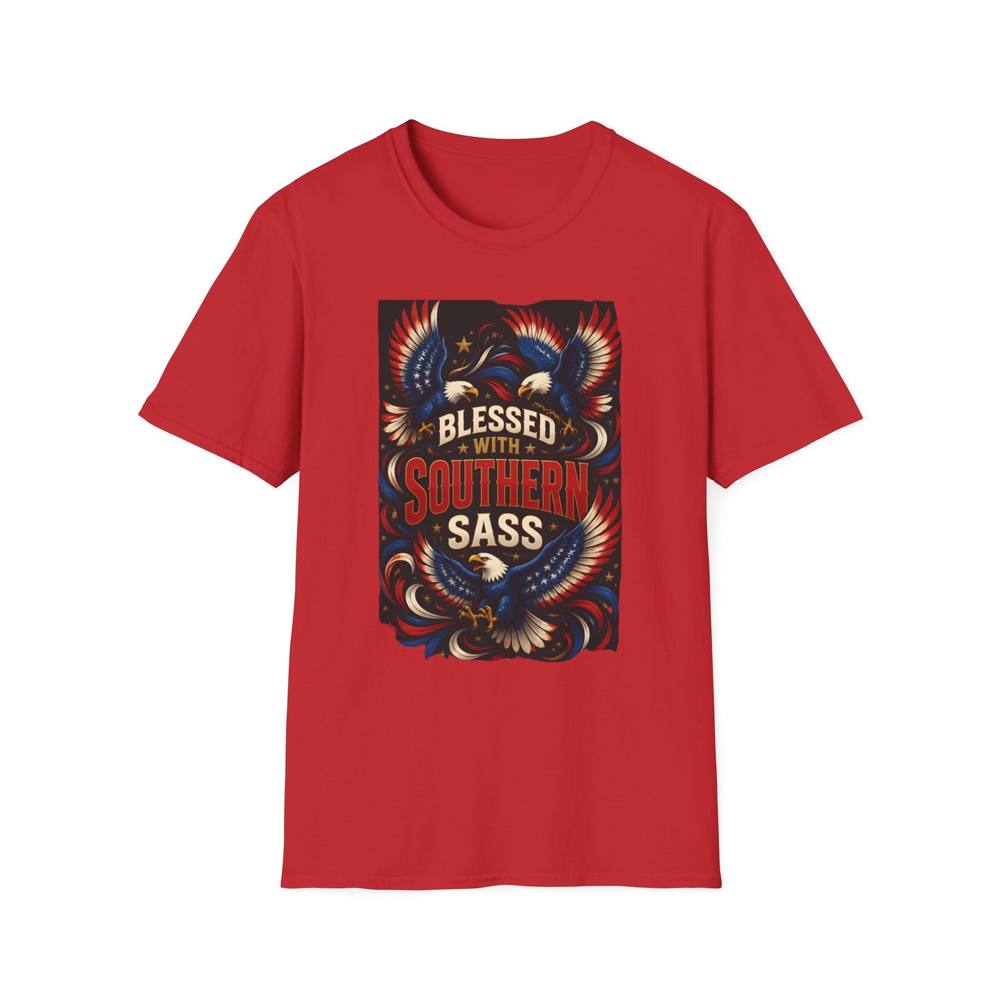 Blessed With Southern Sass Patriotic Eagles T-Shirt