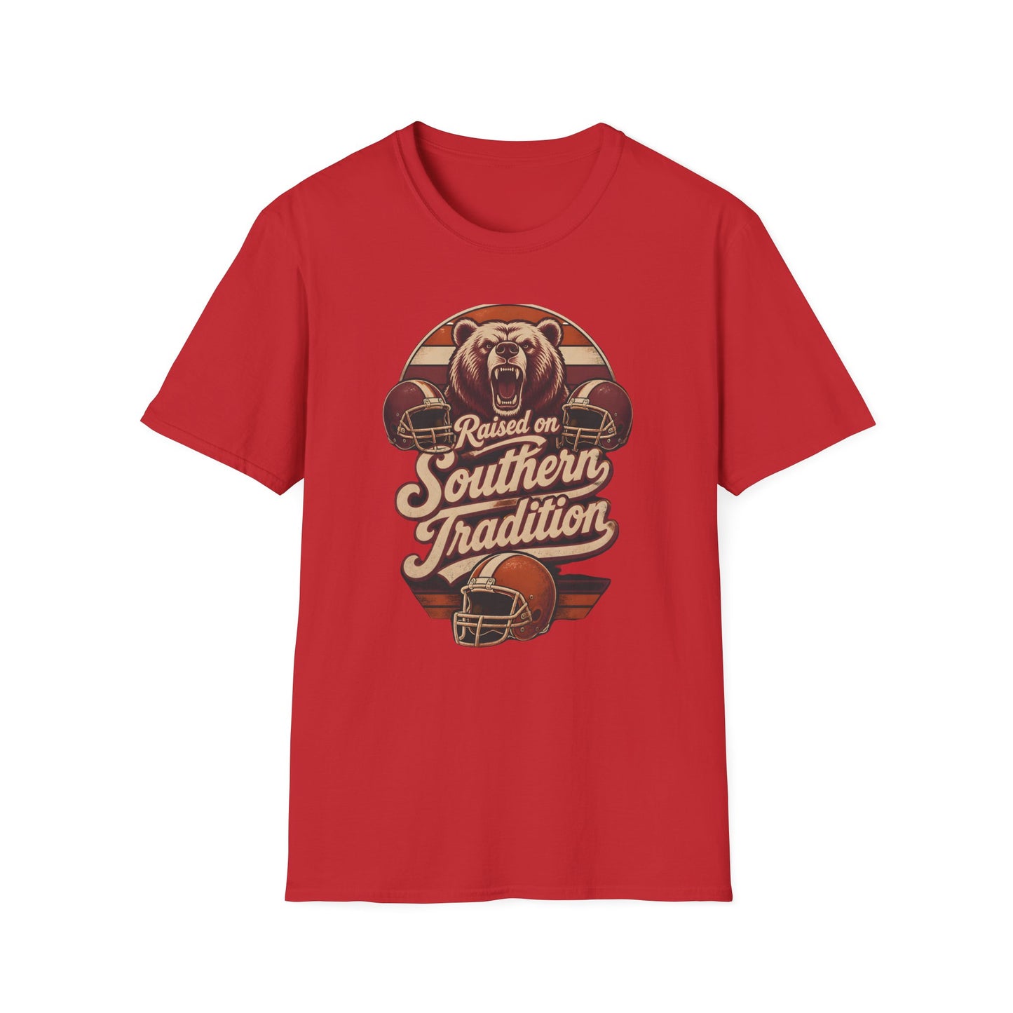 Raised On Southern Tradition Football Bear T-Shirt