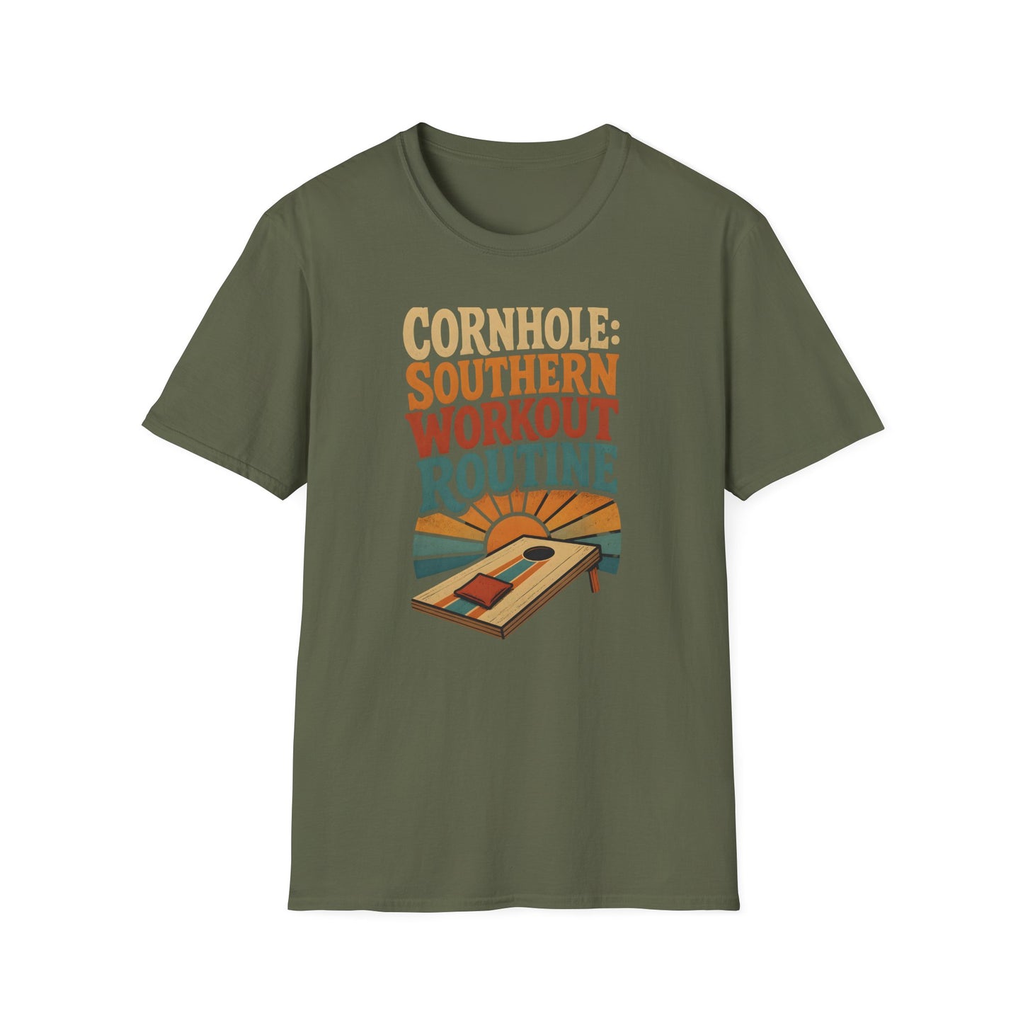 Cornhole Southern Workout Routine Fun T-Shirt
