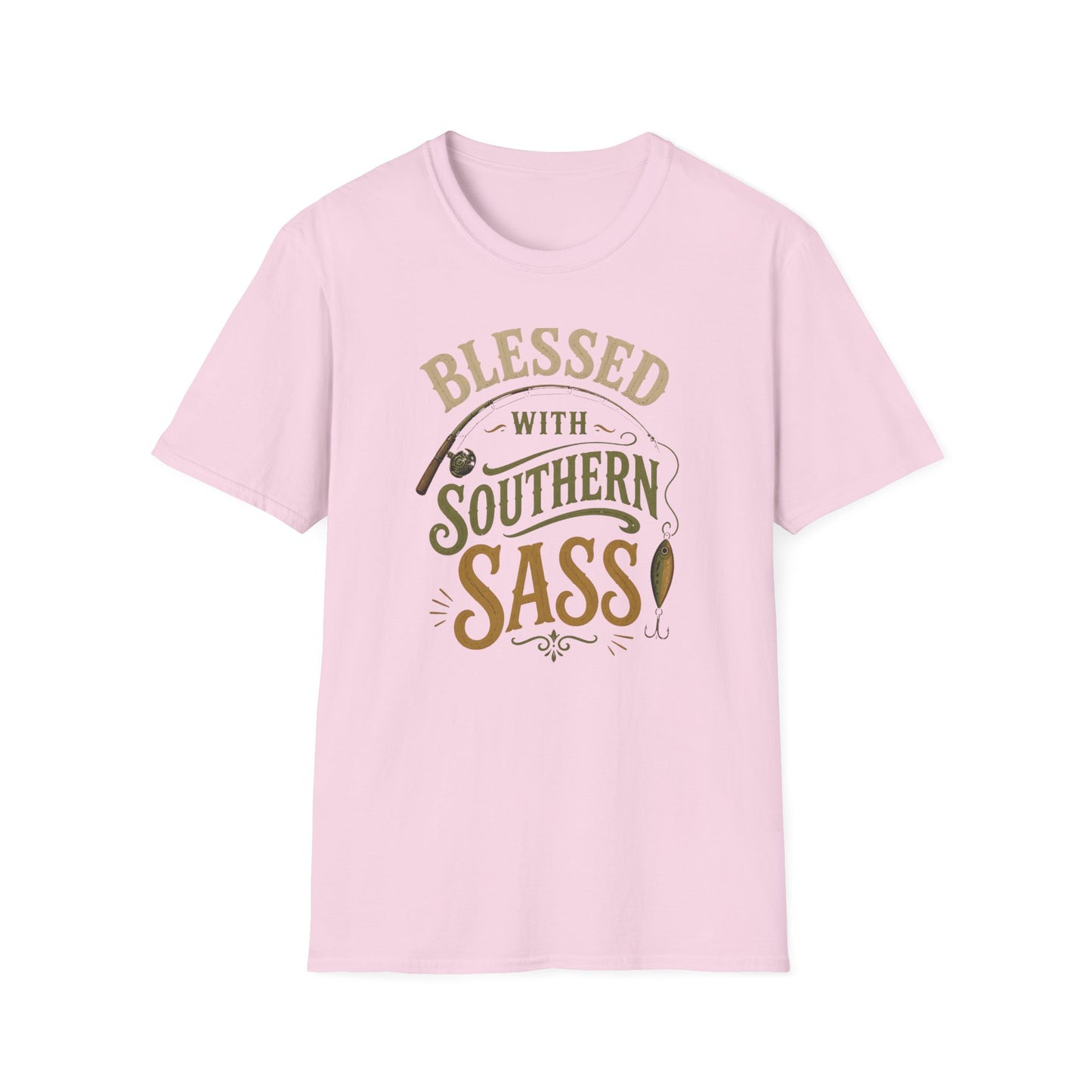 Blessed With Southern Sass Fishing Lover T-Shirt