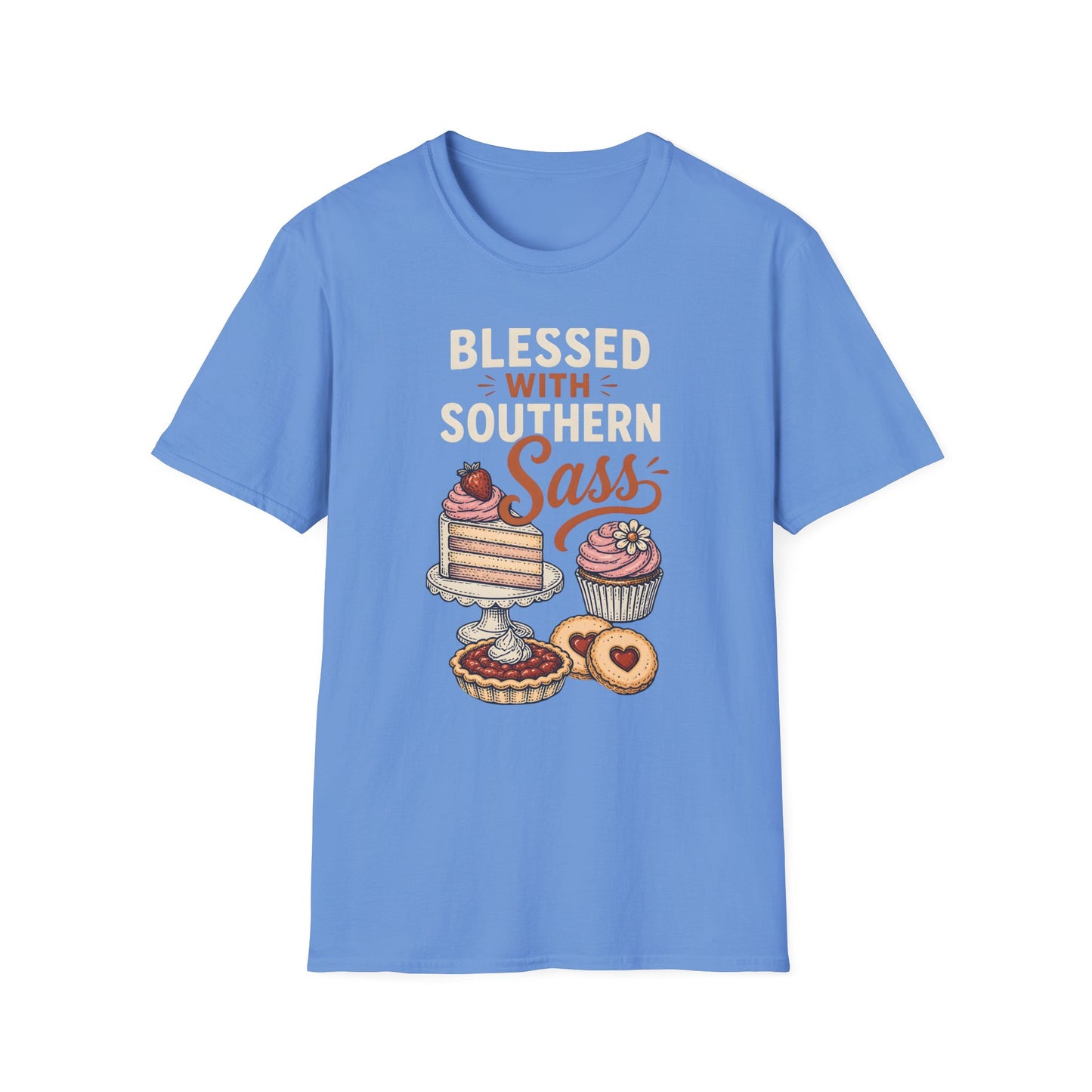 Blessed With Southern Sass Dessert Lover T-Shirt