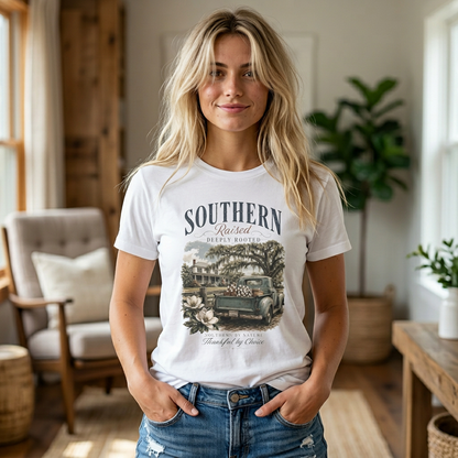 Southern Raised Vintage Truck T-Shirt - HomeGrown South Graphic Tee (View 2)