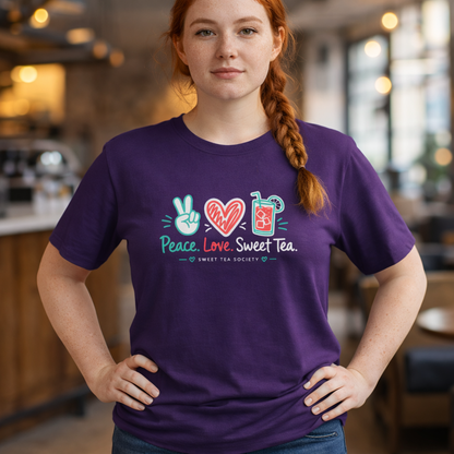 Peace, Love, Sweet Tea Graphic T-Shirt - HomeGrown South Graphic Tee (View 2)