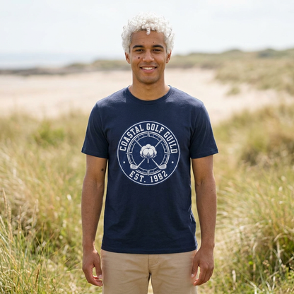 Coastal Golf Guild Vintage Golf Logo (Est. 1982) T-Shirt - HomeGrown South Graphic Tee (View 2)