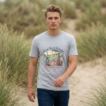 Sweet Tea & Fairways: 19th Hole Social Club Vintage Porch T-Shirt - HomeGrown South Graphic Tee (View 2)