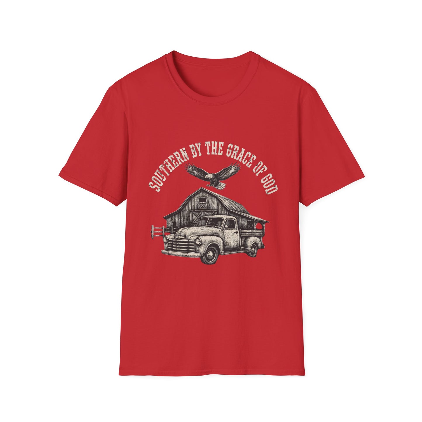 Southern By The Grace Of God Vintage Truck Barn T-Shirt