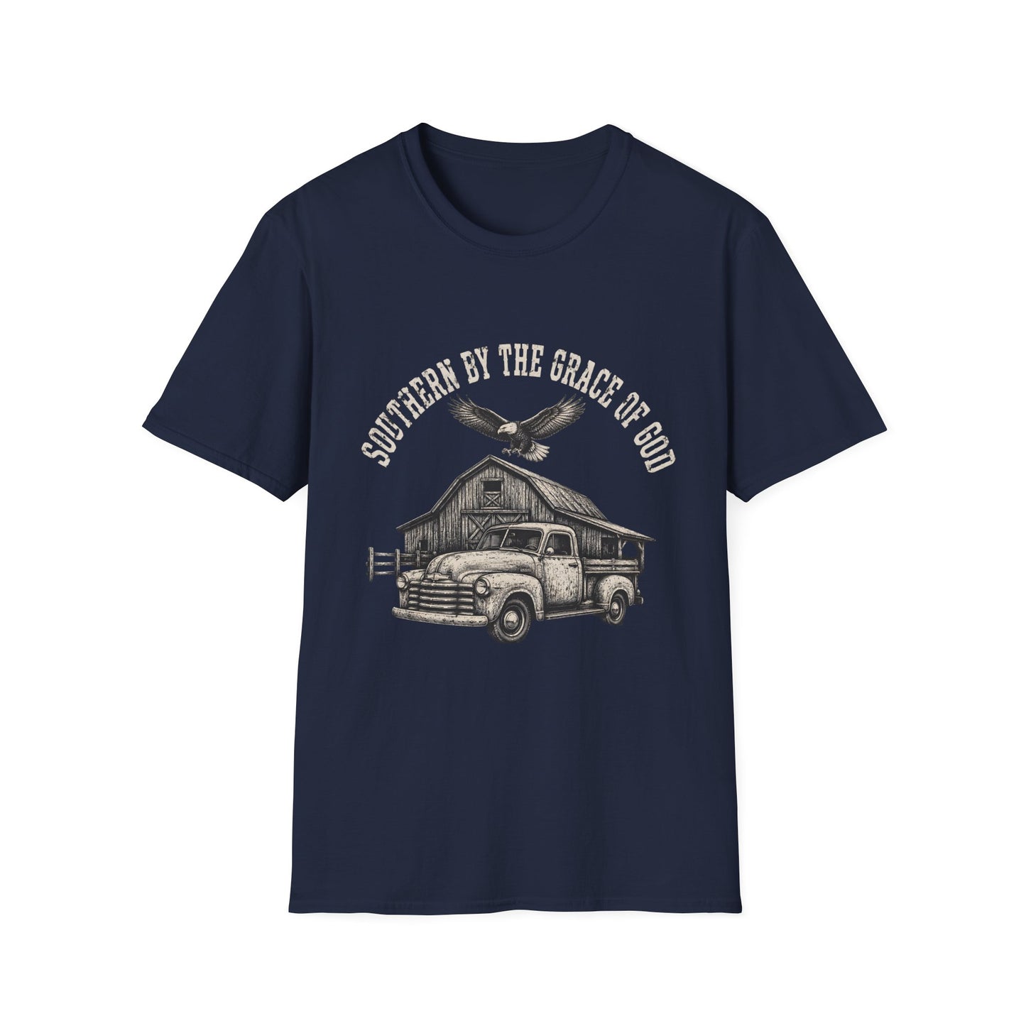Southern By The Grace Of God Vintage Truck Barn T-Shirt