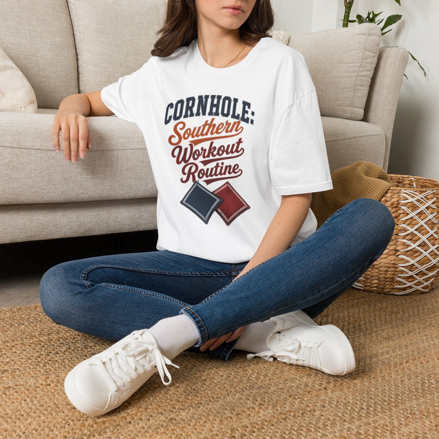 Cornhole Southern Workout Routine T-Shirt
