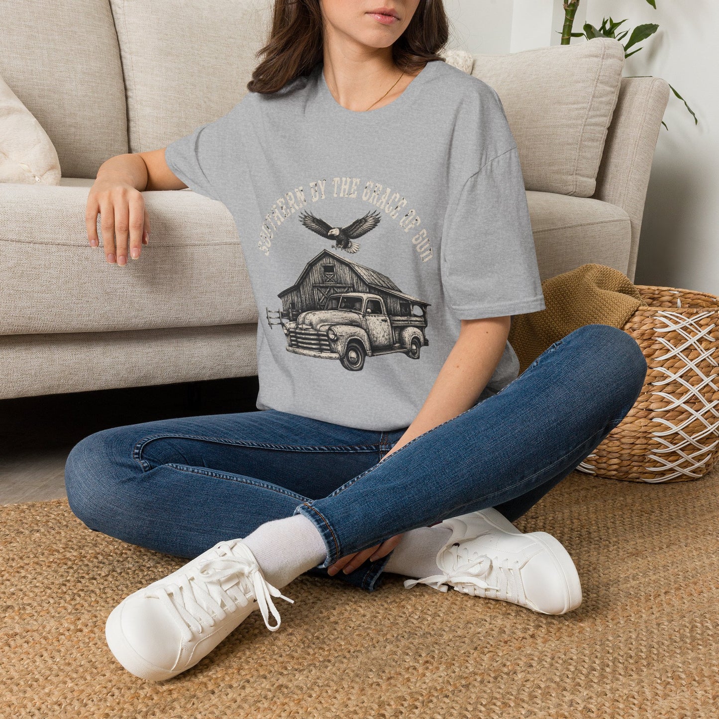 Southern By The Grace Of God Vintage Truck Barn T-Shirt