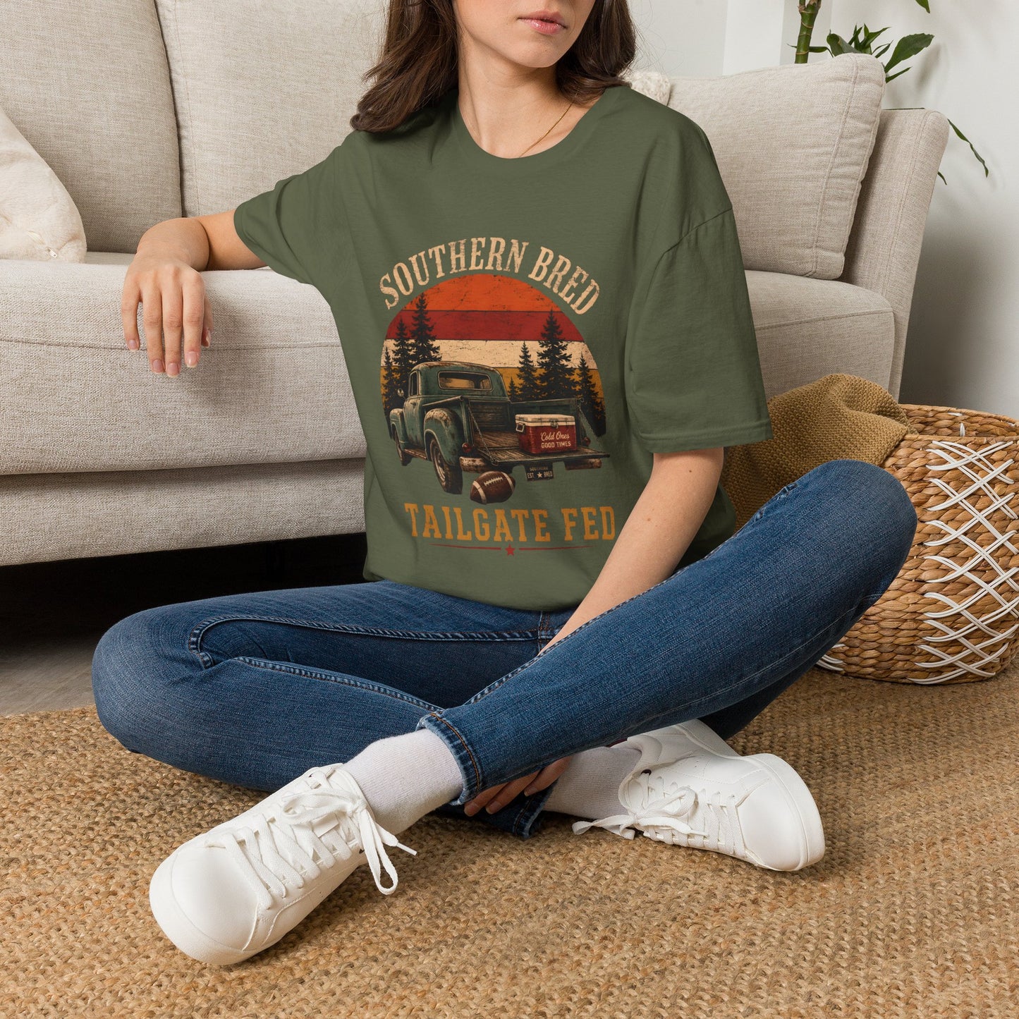 Southern Bred Tailgate Fed Vintage Truck T-Shirt