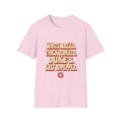 White Bread Thick Tomato Dukes Salt Pepper T-Shirt