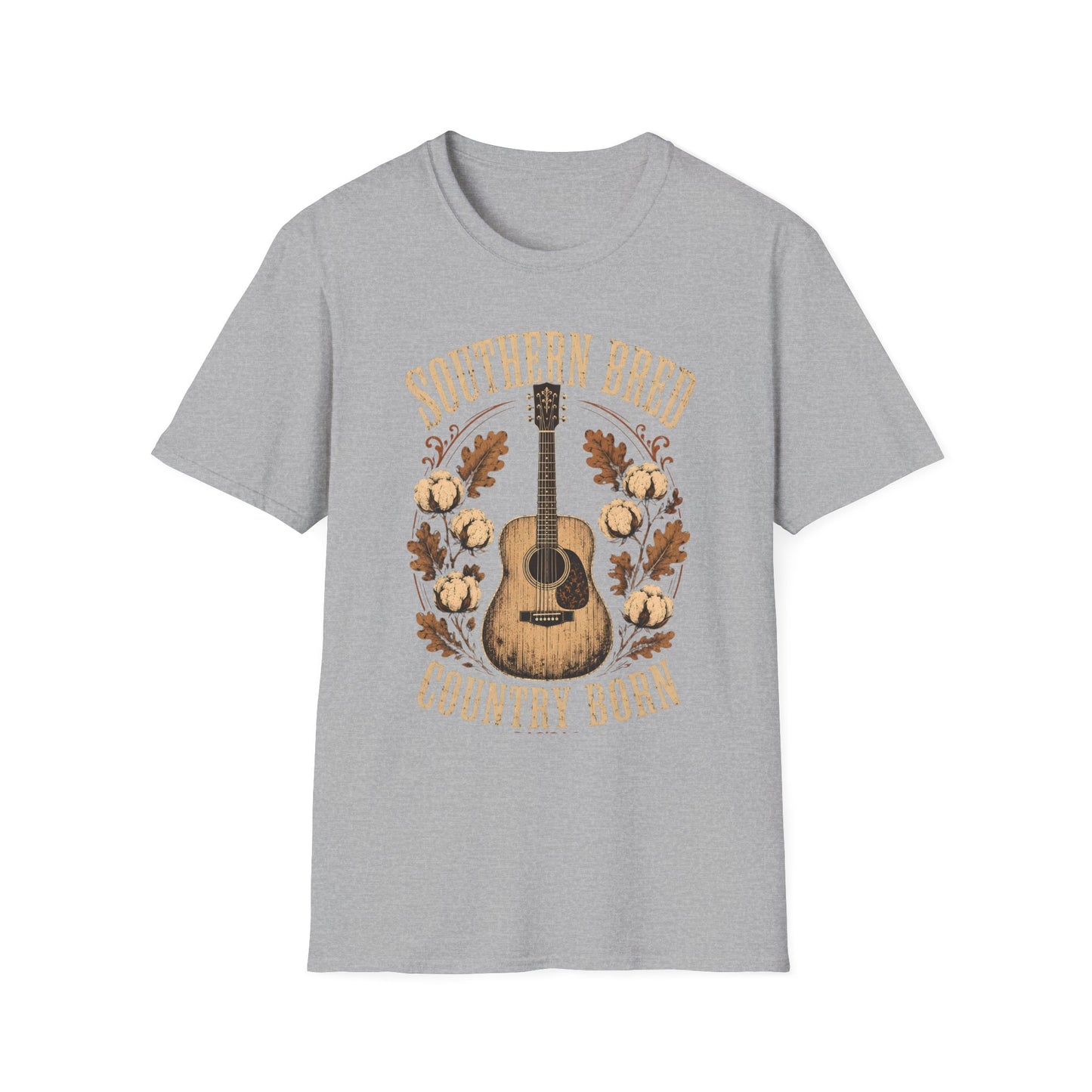 Southern Bred Country Born Vintage Guitar T-Shirt