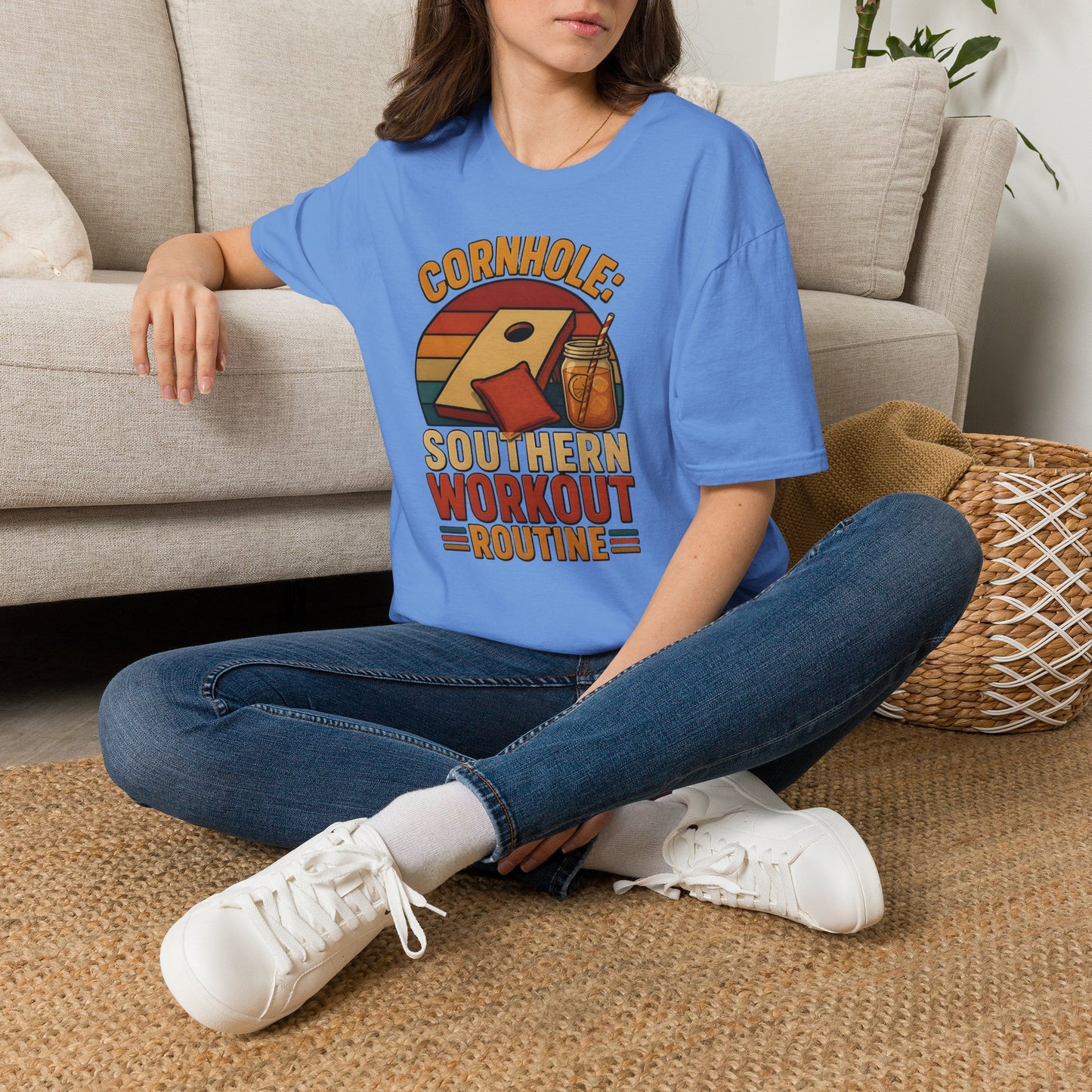 Cornhole Southern Workout Routine Fun T-Shirt