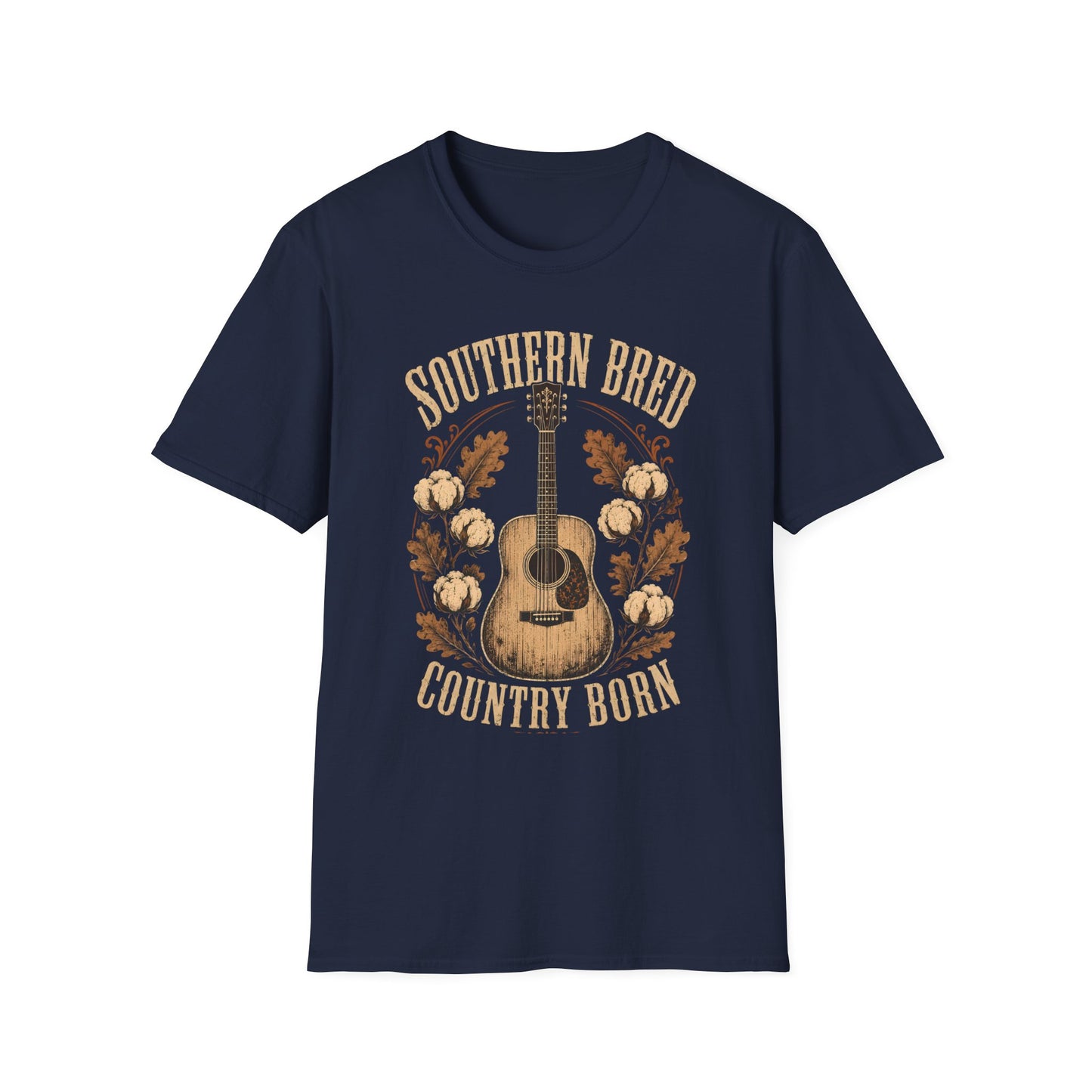 Southern Bred Country Born Vintage Guitar T-Shirt