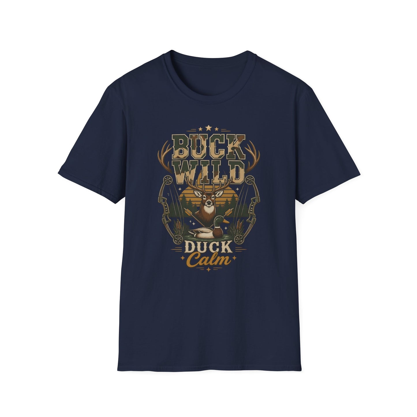 Buck Wild Duck Calm Hunting Deer Bow Archery Outdoors T-Shirt