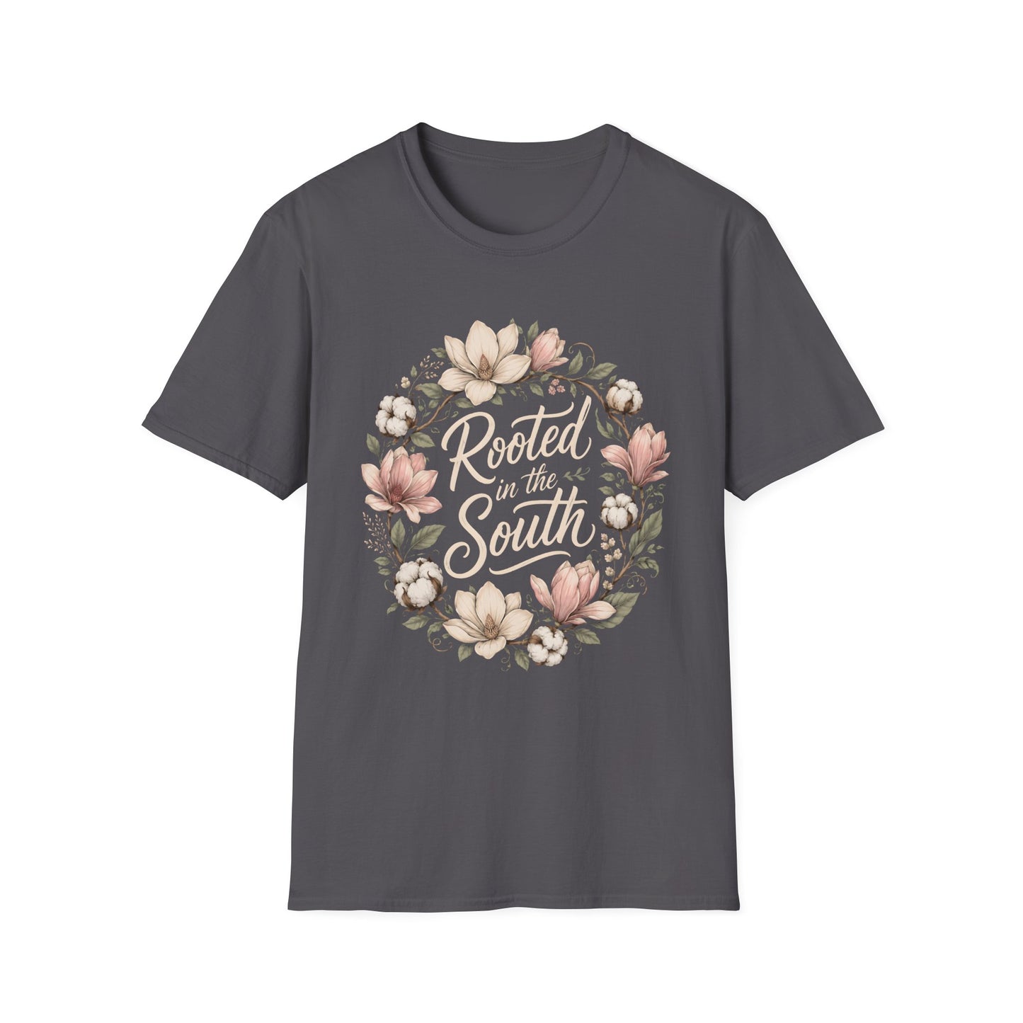Rooted In The South Floral Wreath T-Shirt