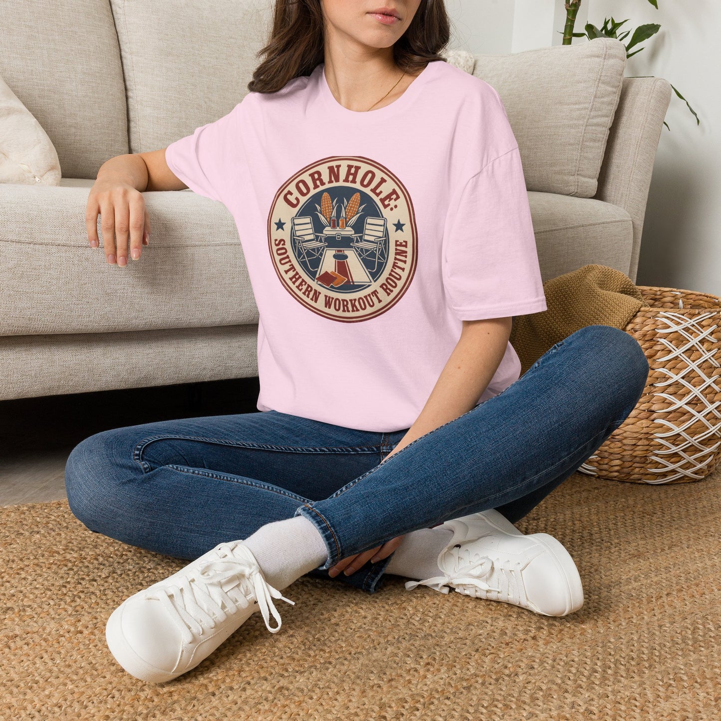 Cornhole Southern Workout Routine Fun Game T-Shirt