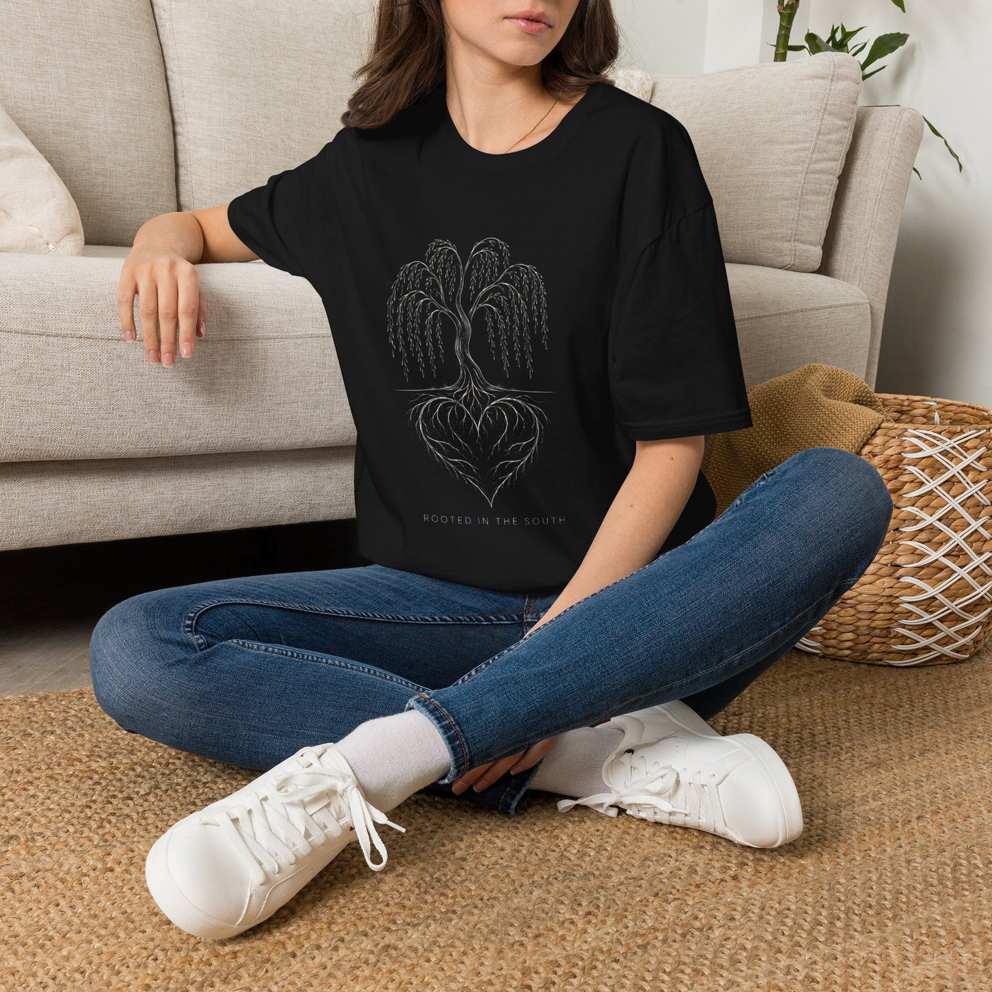 Rooted In The South Willow Tree Heart T-Shirt