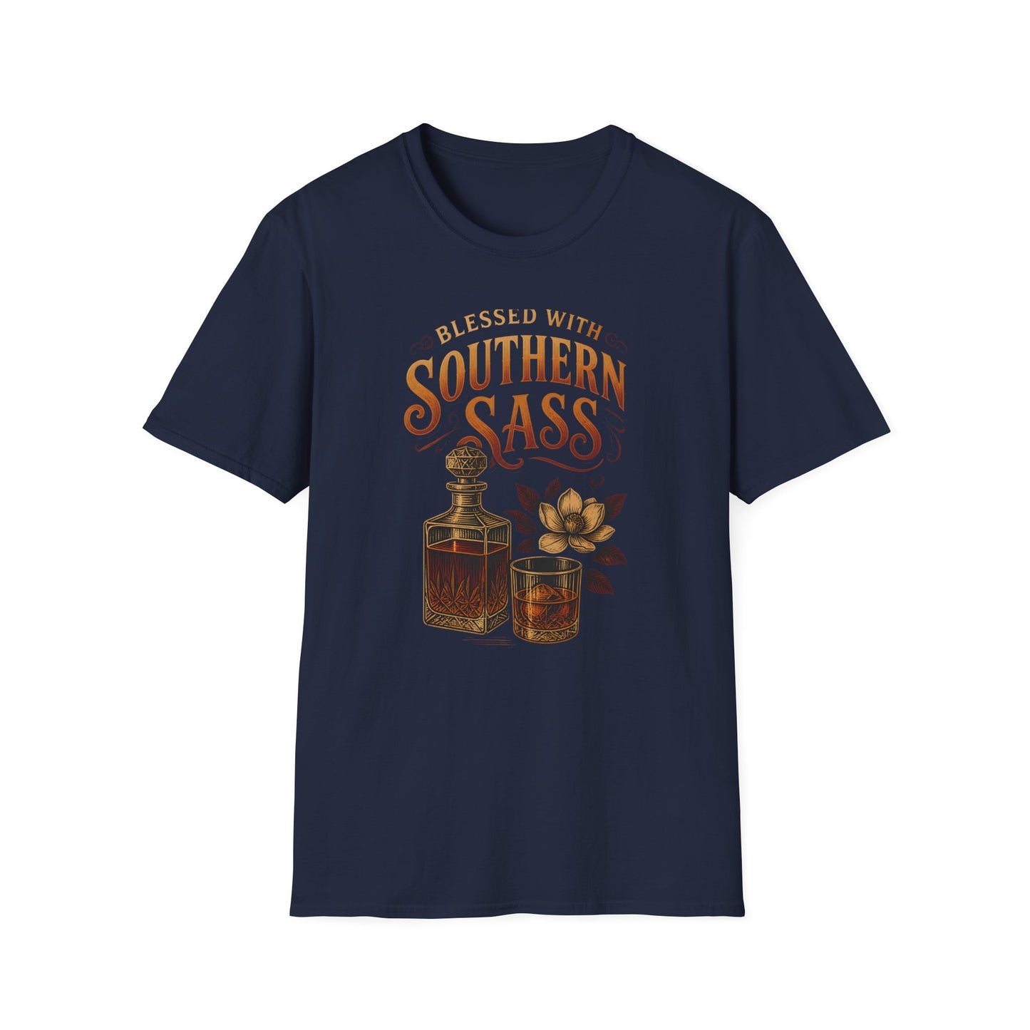Blessed With Southern Sass Whiskey Vintage T-Shirt
