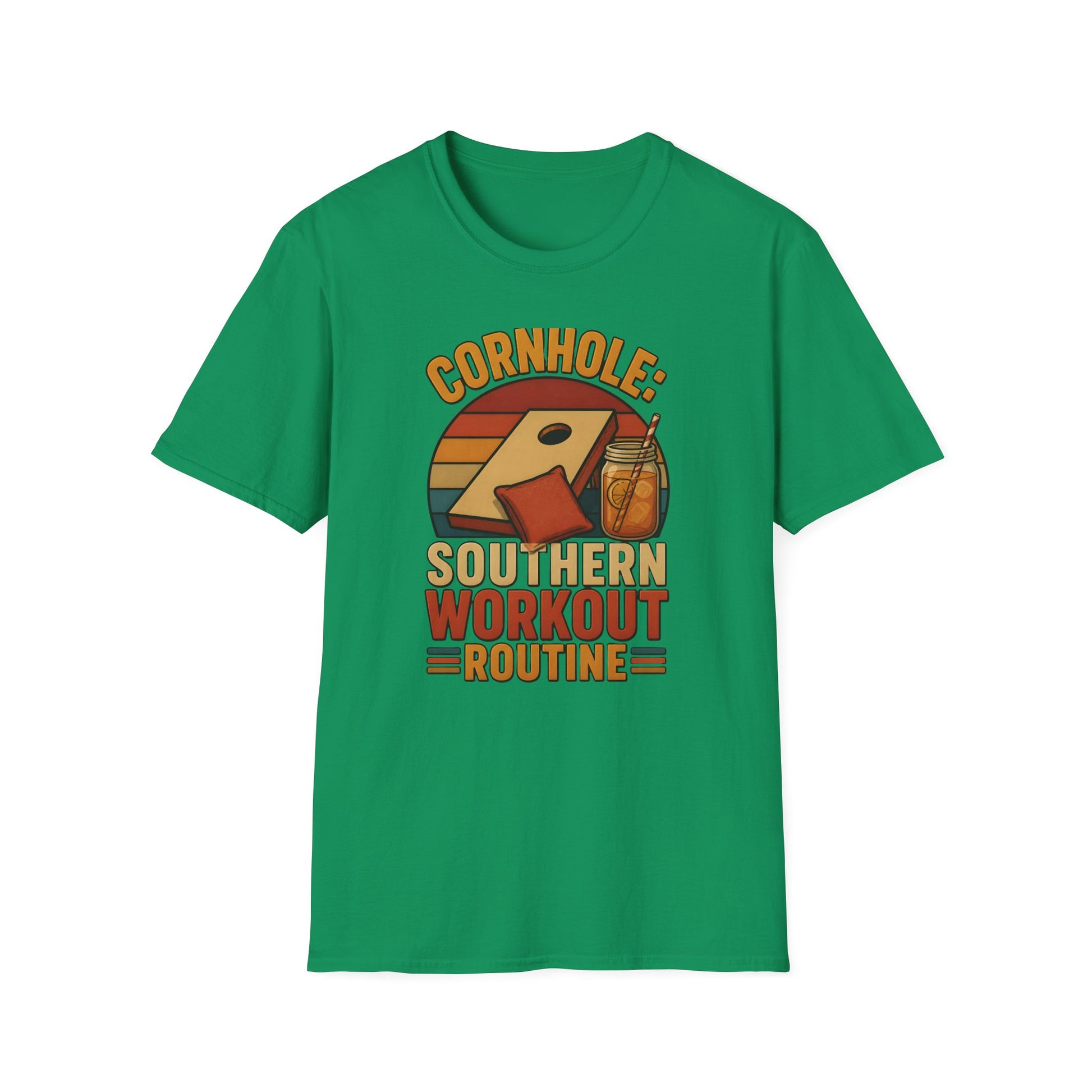 Cornhole Southern Workout Routine Fun T-Shirt - HomeGrown South Graphic Tee (View 6)