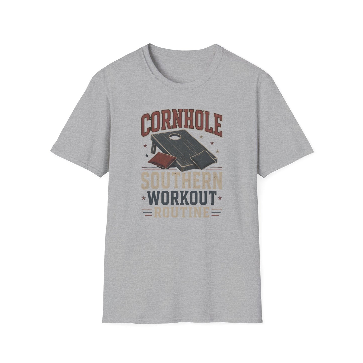 Cornhole Southern Workout Routine T-Shirt - HomeGrown South Graphic Tee (View 4)