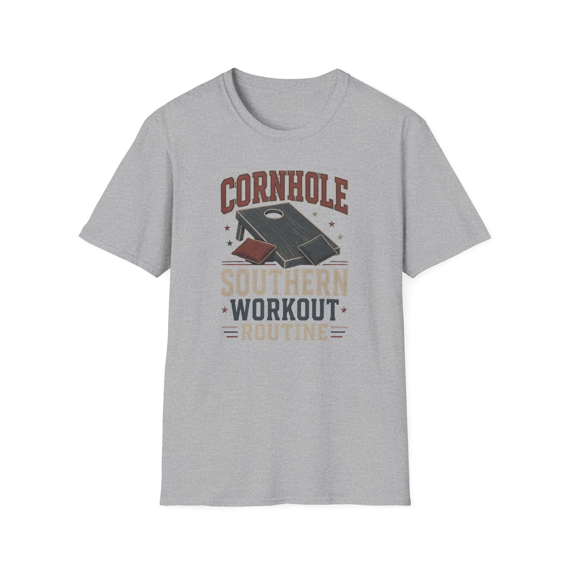 Cornhole Southern Workout Routine T-Shirt - HomeGrown South Graphic Tee (View 4)