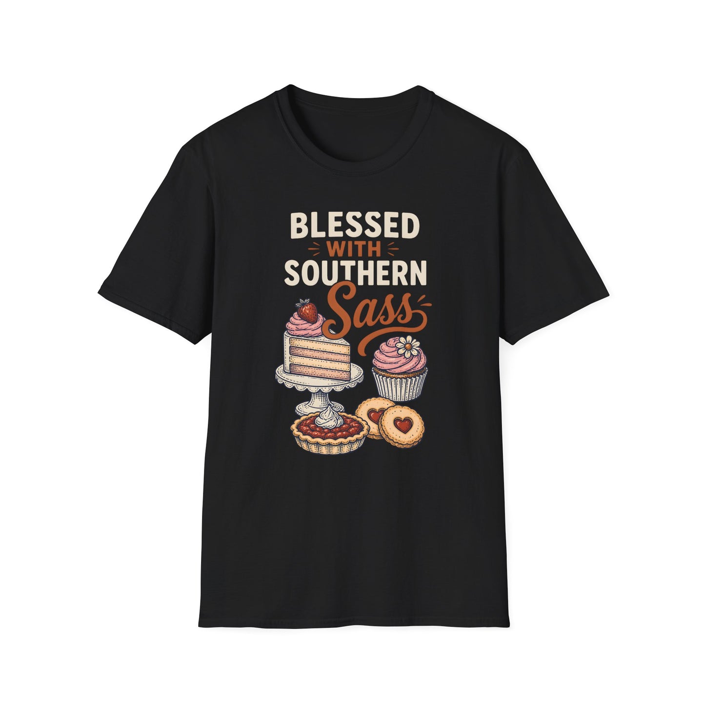 Blessed With Southern Sass Dessert Lover T-Shirt