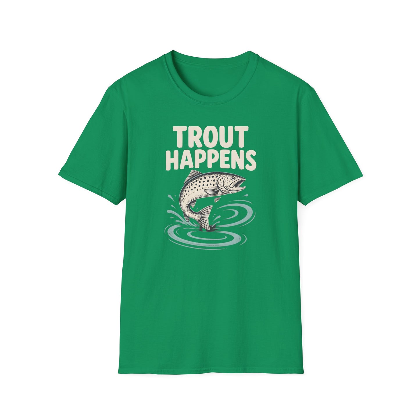 Trout Happens Fishing Lover Fisherman Outdoor Angler T-Shirt