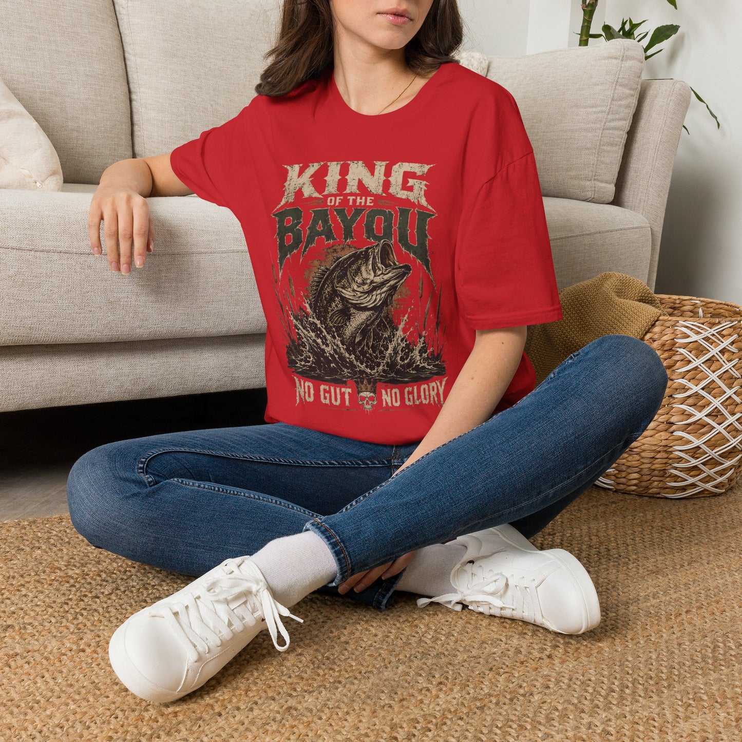 King Of The Bayou Fishing No Gut No Glory T-Shirt