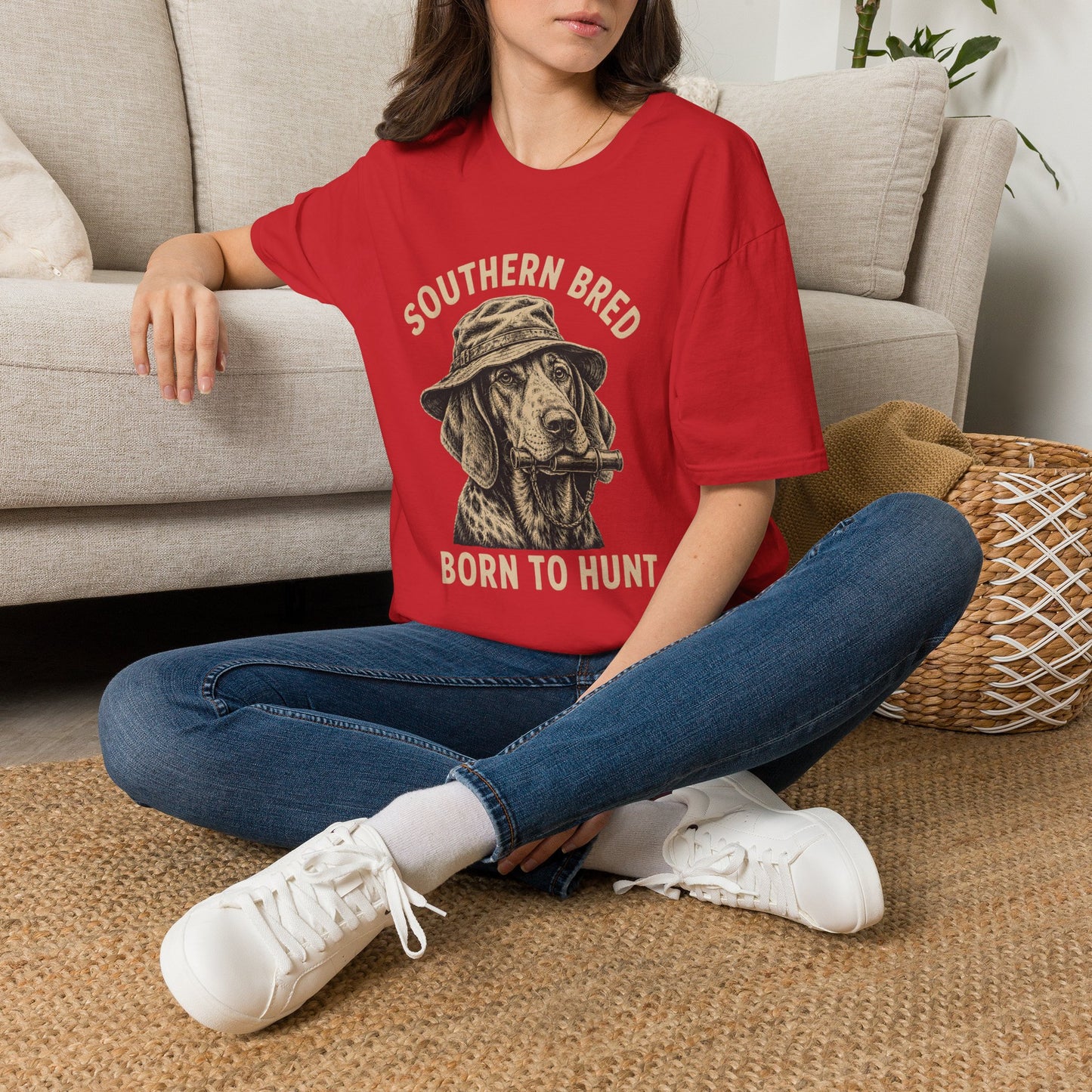 Southern Bred Born To Hunt Dog Lover T-Shirt