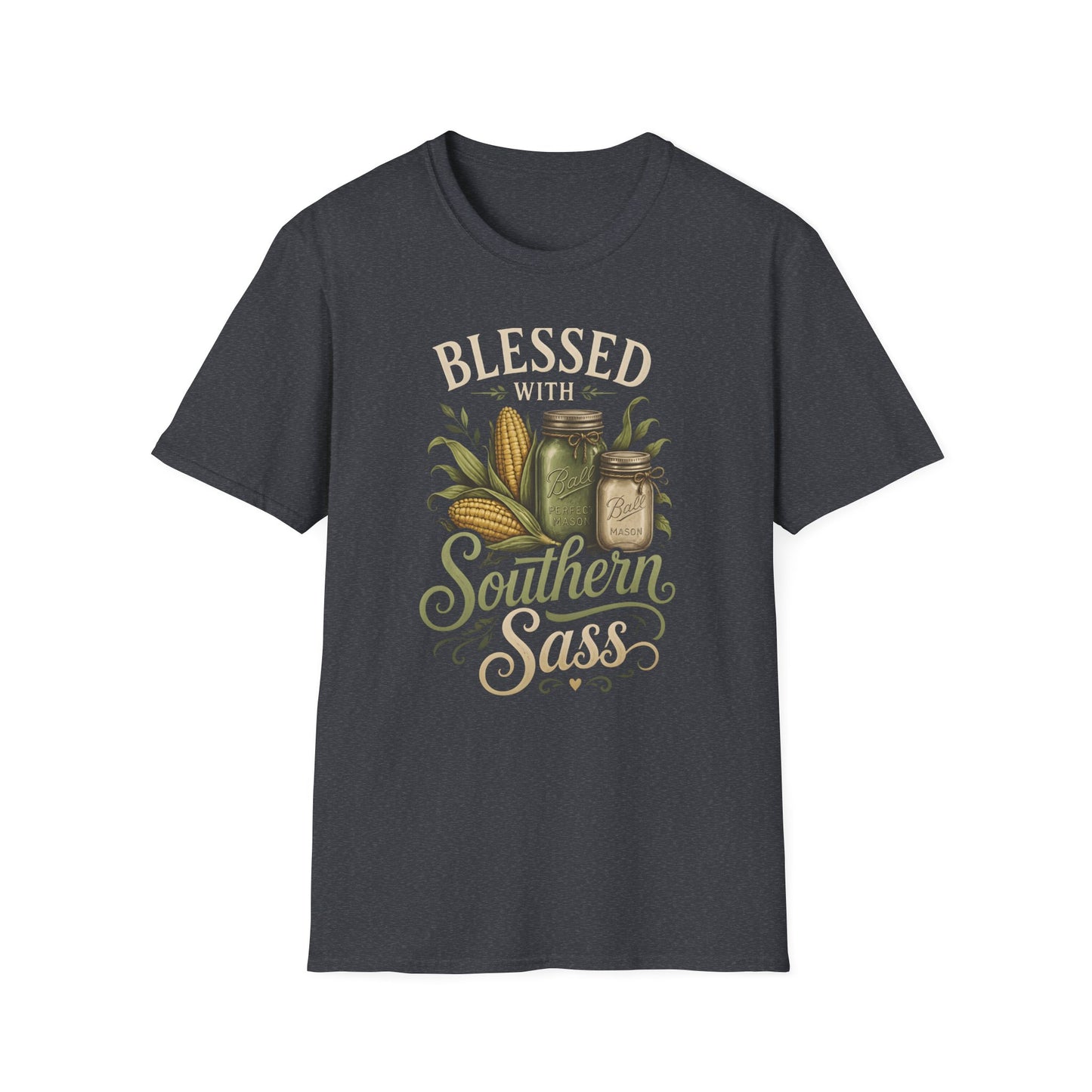 Blessed With Southern Sass Mason Jars Corn T-Shirt