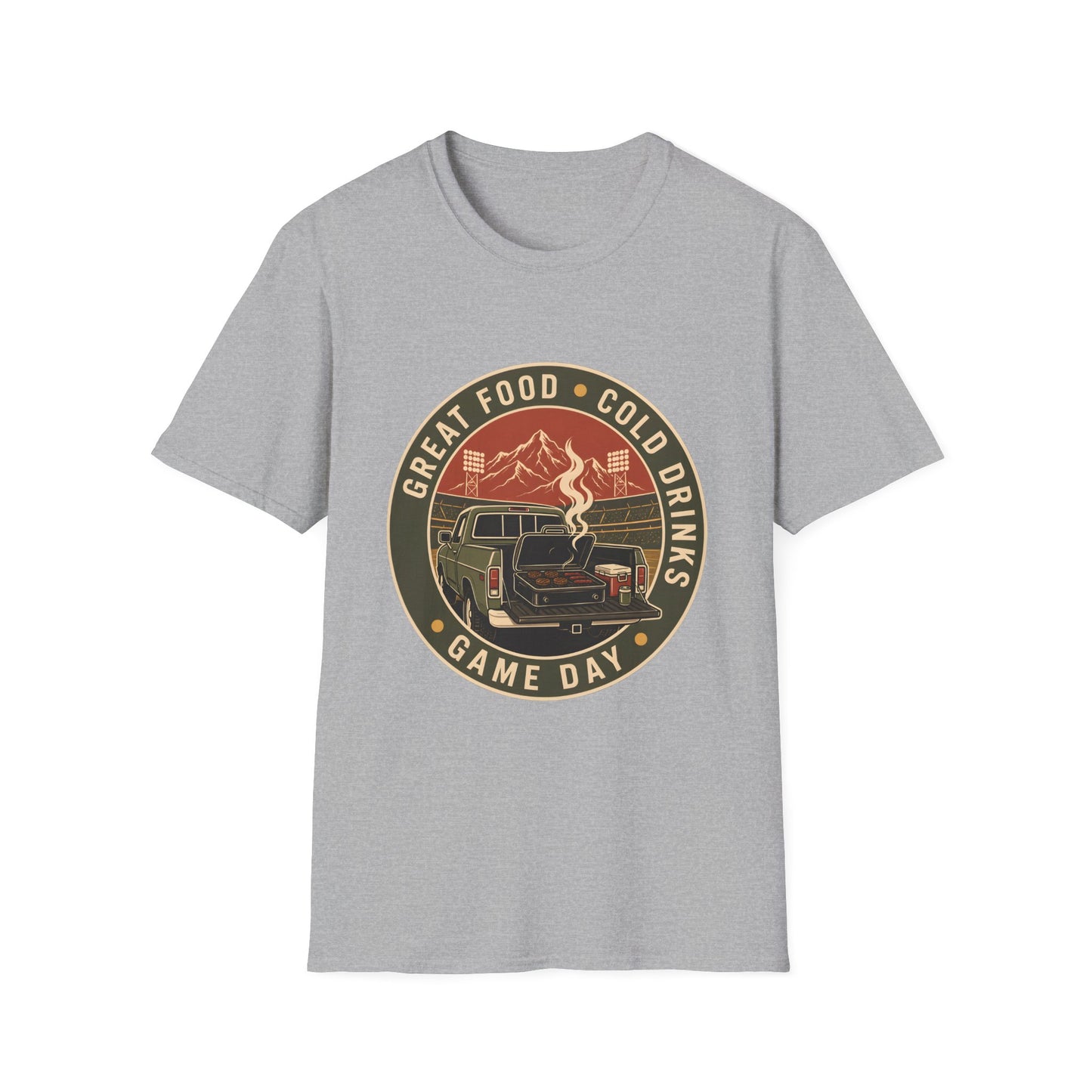 Great Food Cold Drinks Game Day Tailgate T-Shirt